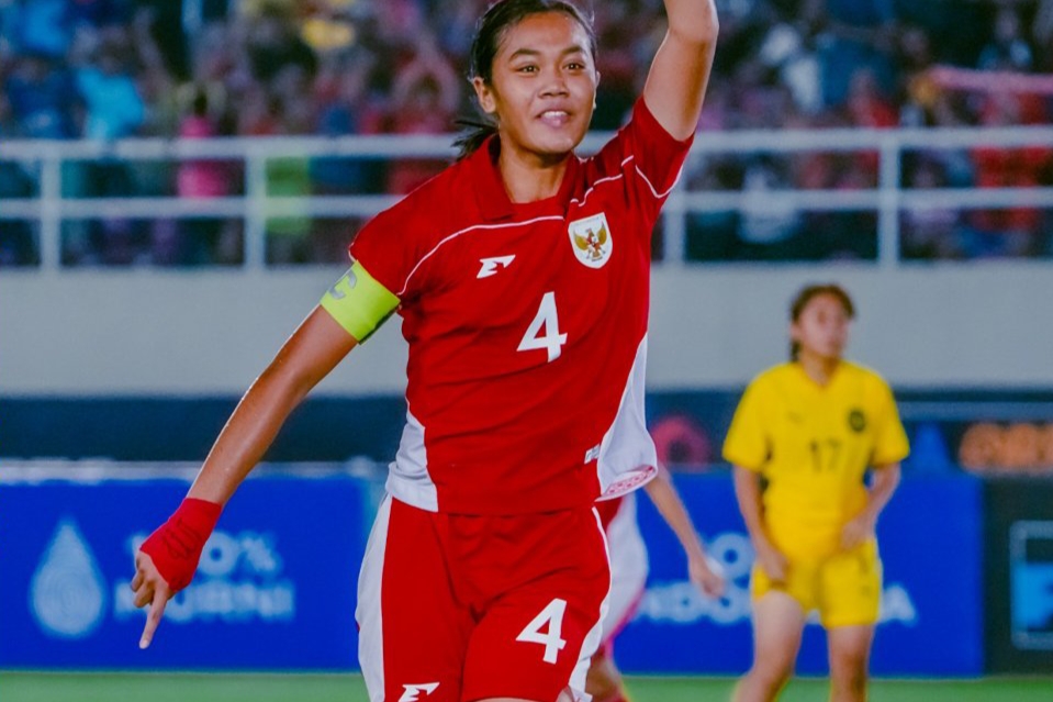 Jazlyn Kayla saat merayakan golnya ke gawang Malaysia (Dok. Timnasindonesia) - Image