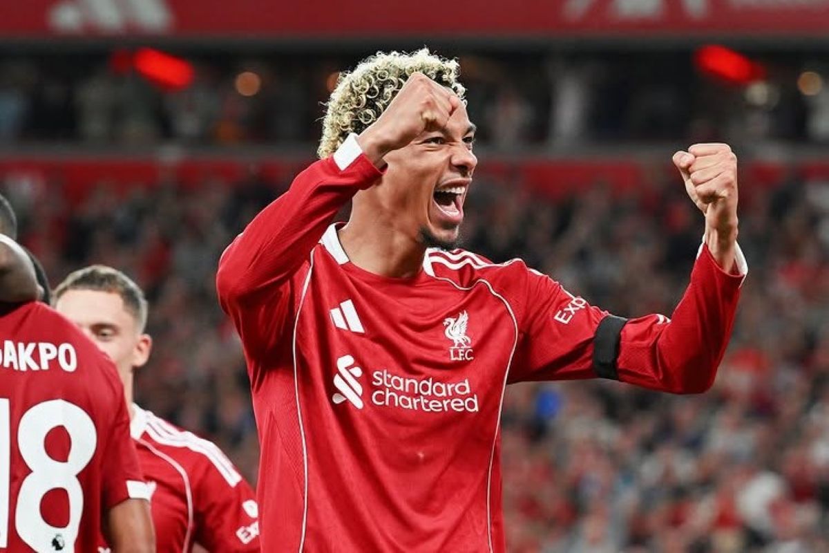 Penyerang Liverpool Hugo Ekitike cetak gol lawan Bournemouth pada laga pekan pertama Liga Inggris. (Instagram.com/liverpoolfc) - Image