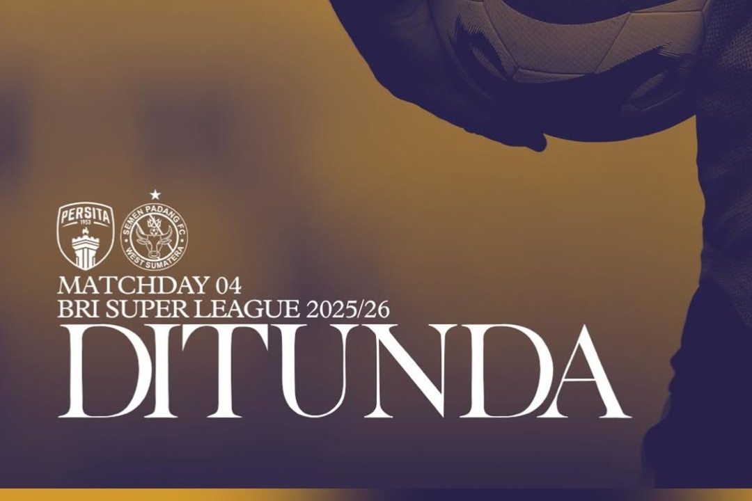 Pertandingan pekan keempat Super League 2025/2026 antara Persita Tangerang vs Semen Padang resmi ditunda. (Dok: Persita) - Image