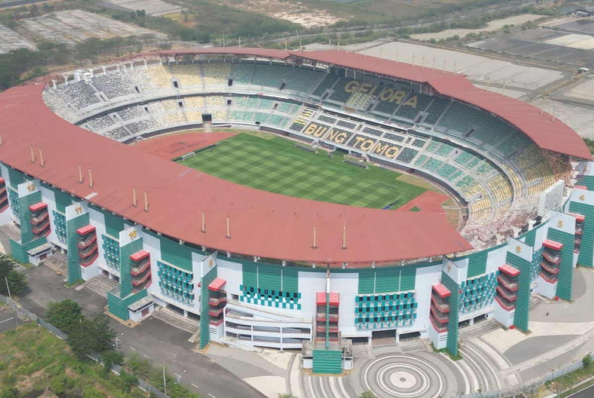 Stadion Gelora Bung Tomo siap menjadi kandang Timnas Indonesia pada laga FIFA Matchday akhir pekan mendatang. (Media Persebaya) - Image