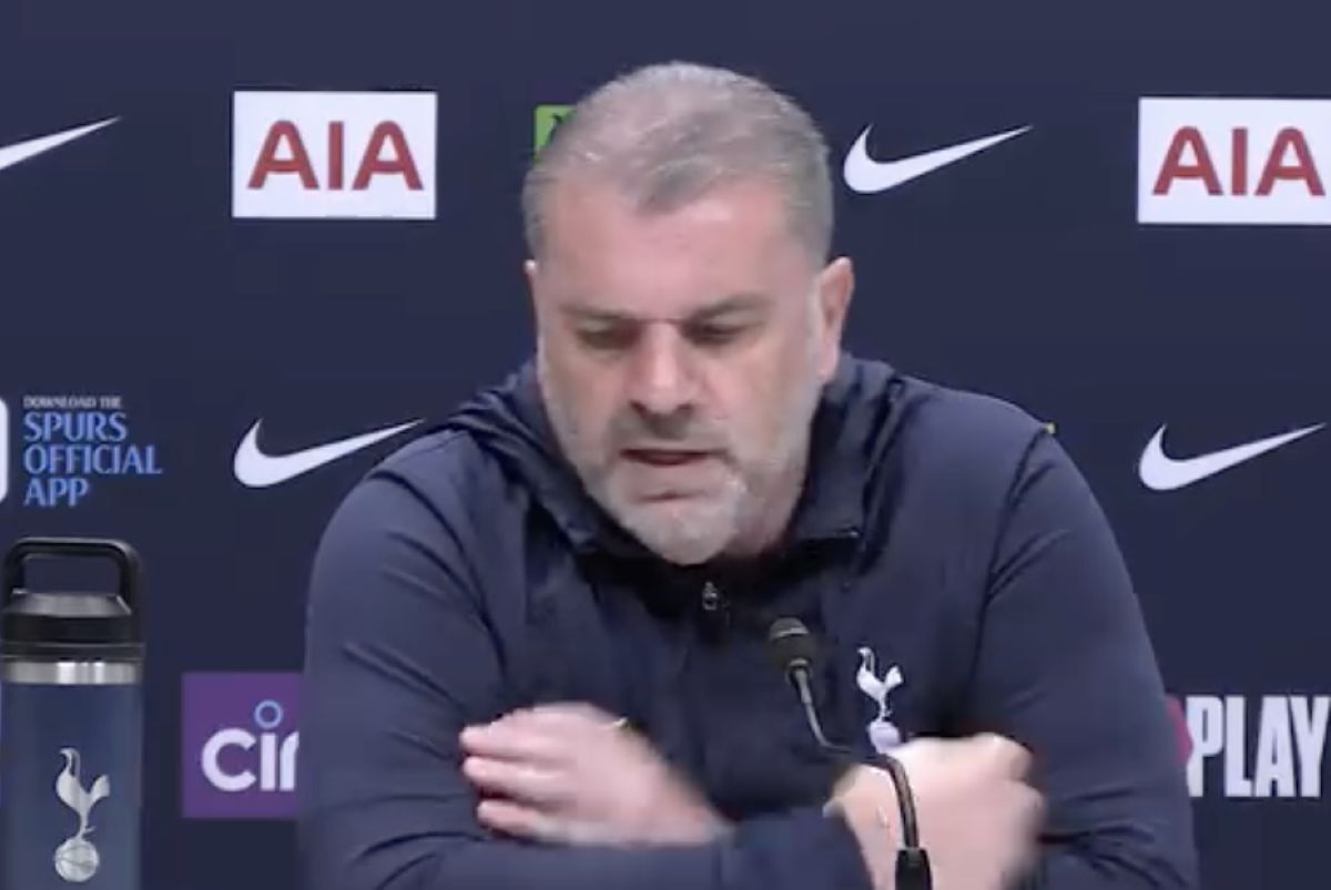 Pelatih Ange Postecoglou dalam pers konferense di Tottenham Hotspur. (ig magliwe_agnah) - Image
