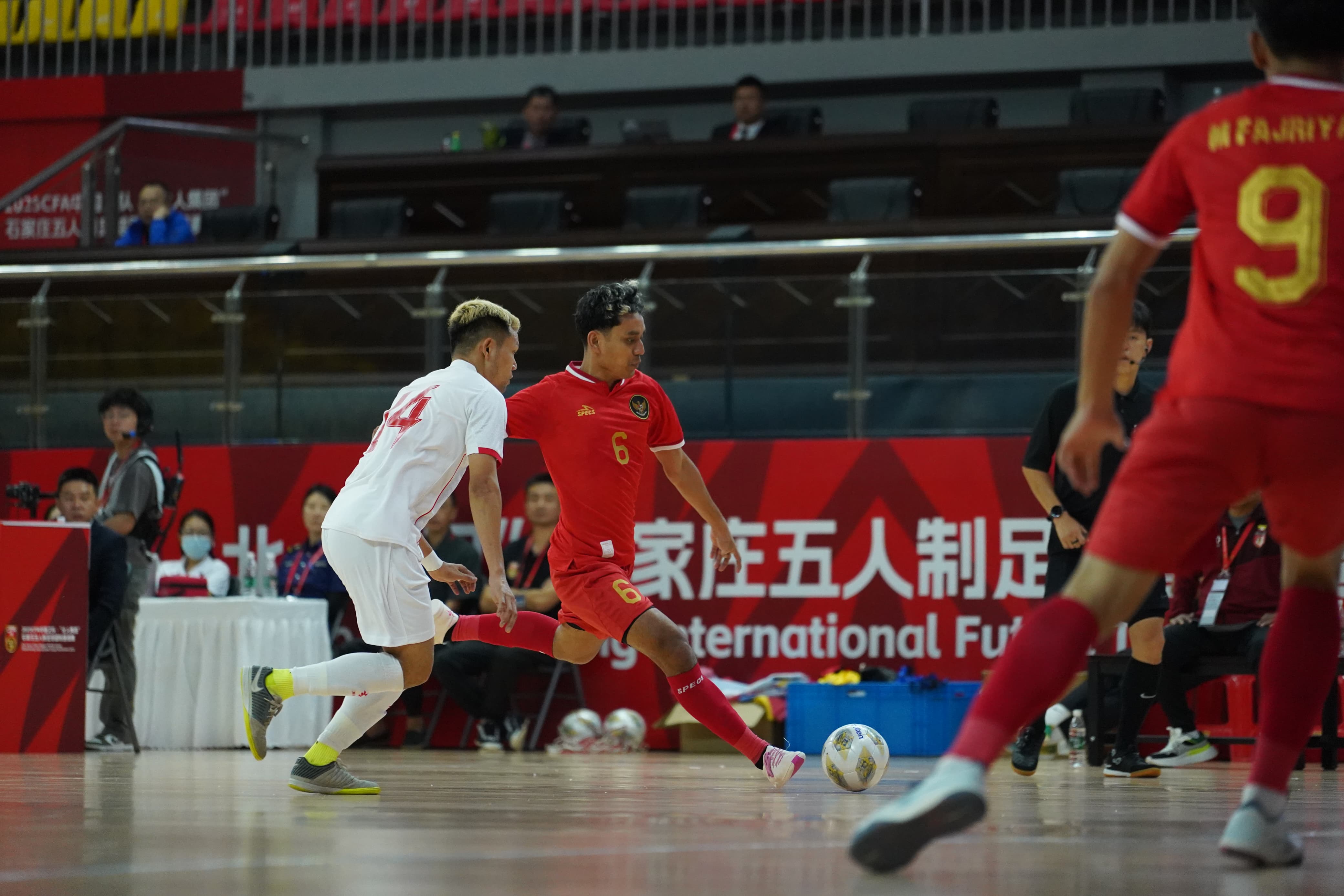 Timnas Futsal Indonesia saat beraksi melawan Myanmar dalam CFA International Tournament 2025. (Dok: FFI) - Image
