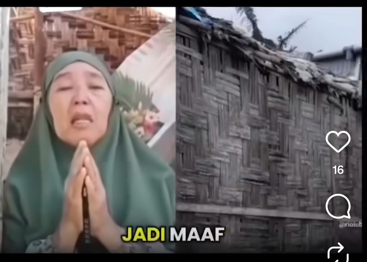 Viral guru di Deli Serdang bikin konten gubuk reyot, ternyata bukan rumah utama. (Instagram). - Image