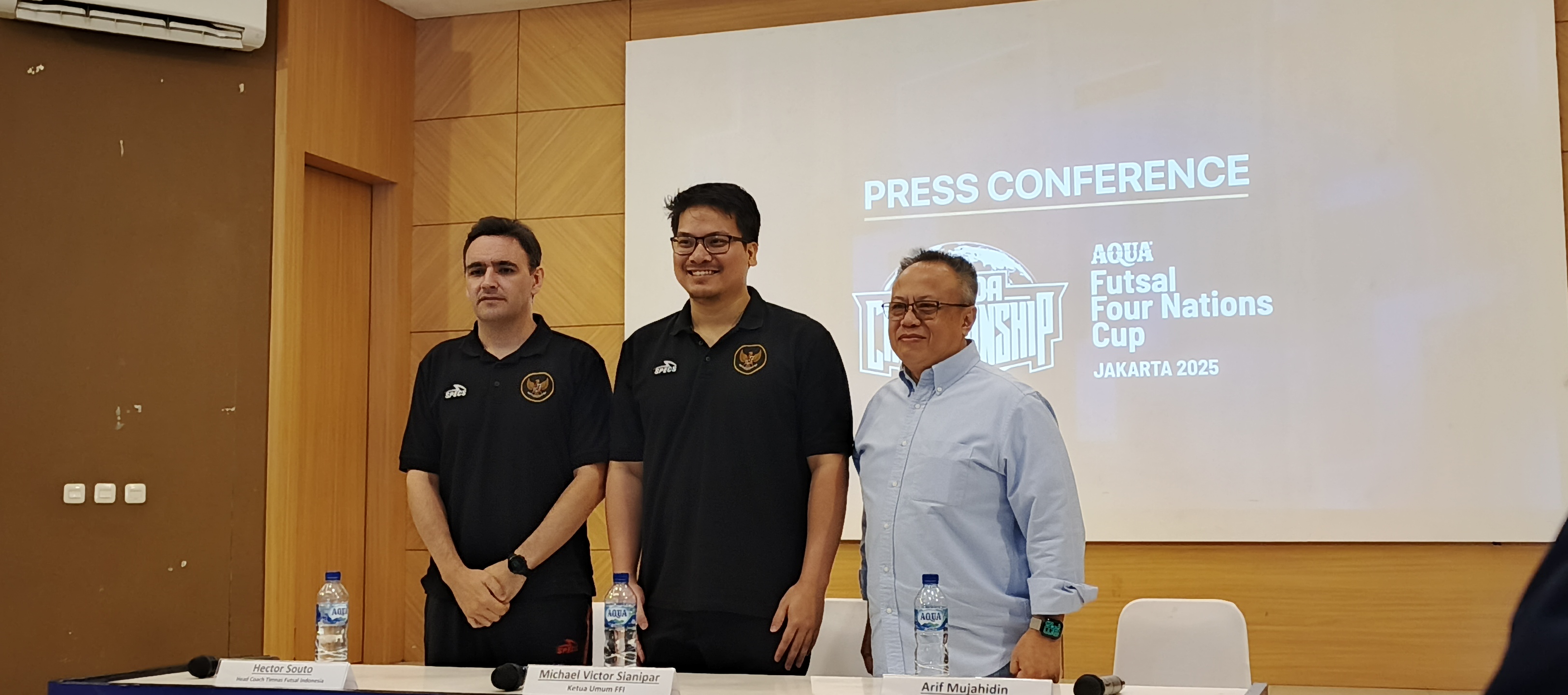 Ajang Four Nations Cup 2025 akan digelar di Jakarta pekan depan sebagai persiapan Timnas Futsal Indonesia jelang SEA Games 2025 fan Piala Asia Futsal 2026. (Dimas Ramadhan/JawaPos.com) - Image