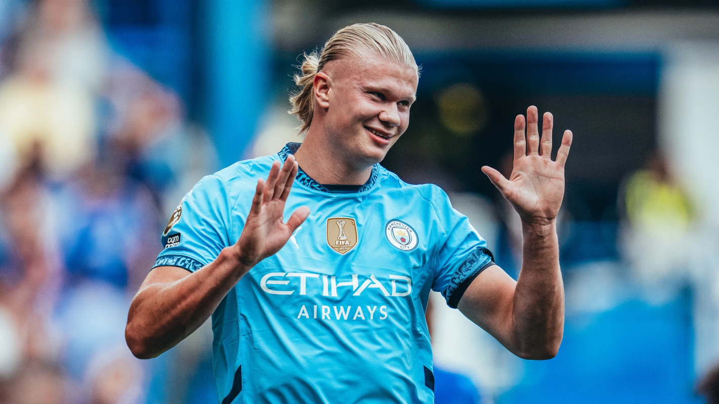 Erling Haaland akan mendapat ujian berat dari kuatnya pertahanan Arsenal. (Dok. Manchester City) - Image