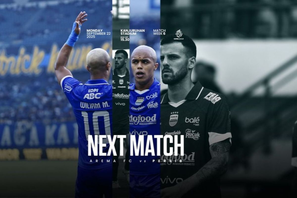 Jadwal pertandingan Persib vs Arema di Super League 2025/2026. (persib.co.id) - Image