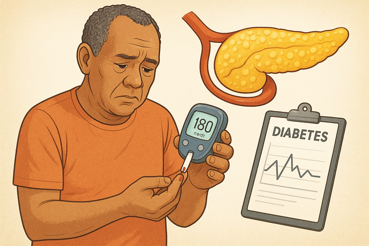 Ilustrasi animasi penderita diabetes/(Istimewa). - Image