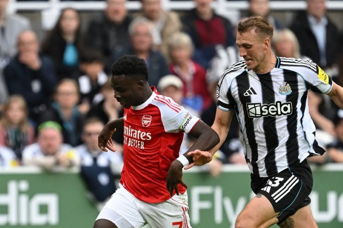 Bukayo Saka saat beraksi di laga Arsenal melawan Newcastle United. (Dok. Arsenal) - Image