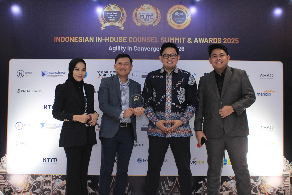 PT Pegadaian meraih penghargaan “Indonesia’s Most Innovative In-House Counsel Team 2025 – Non-Bank Financial Services” dalam ajang Indonesia In-House Counsel Awards 2025 di Nusa Dua, Bali. (Istimewa) - Image