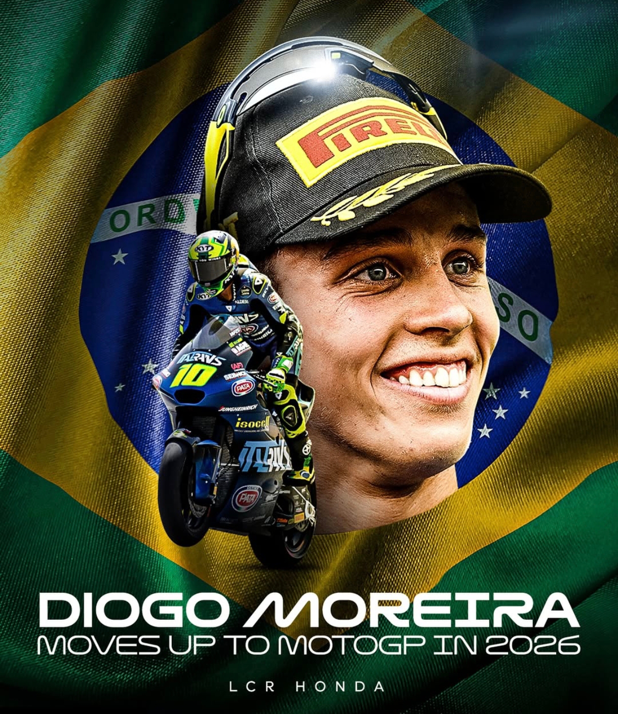 Diogo Moreira resmi digaet oleh Honda LCR untuk berkompetisi di MotoGP musim 2026. (Instagram LCR Honda) - Image