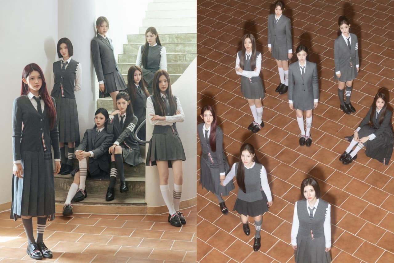 Hearts2Hearts tampil anggun dengan seragam sekolah di teaser comeback mini album perdana ‘FOCUS’. (Instagram/@hearts2hearts) - Image