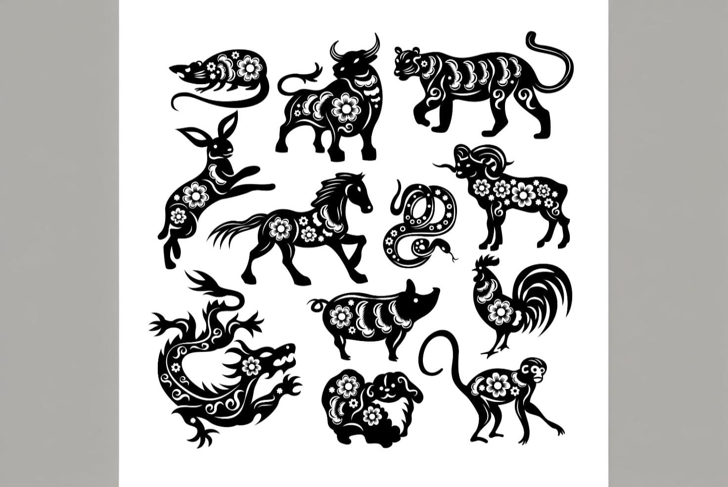 ilustrasi 12 tanda shio. Sumber foto: Freepik - Image