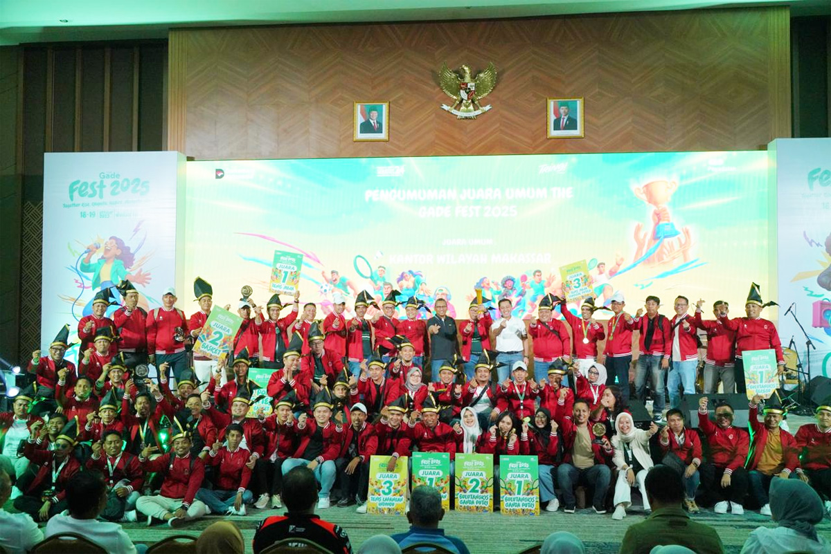 PT Pegadaian menggelar The Gade Fest 2025 menjadi puncak perayaan bagi seluruh Insan Pegadaian untuk mengekspresikan minat, mengasah bakat, dan mempererat kolaborasi lewat kompetisi olahraga dan seni. - Image