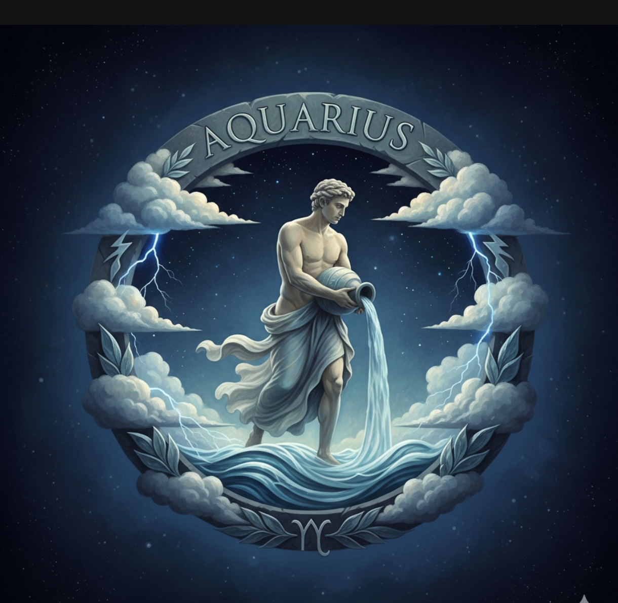 Ilustrasi lambang zodiak Aquarius. (Freepik) - Image
