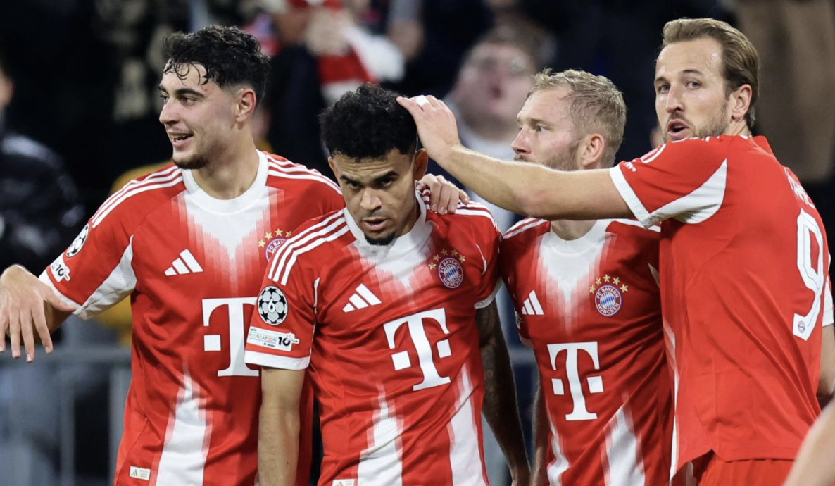 Selebrasi Bayern Munchen kala membantai Club Brugge di Liga Champions. (Istimewa) - Image