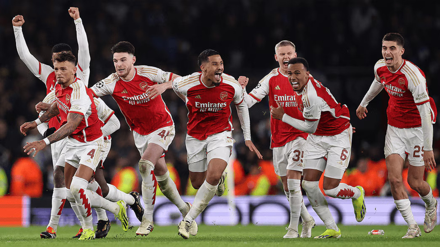 Selebrasi skuad Arsenal rayakan kemenangan. (Dok Arsenal FC) - Image