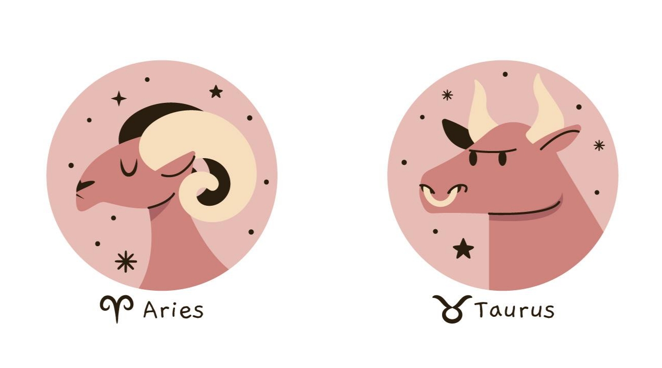 Ilustrasi Aries dan Taurus (freepik) - Image