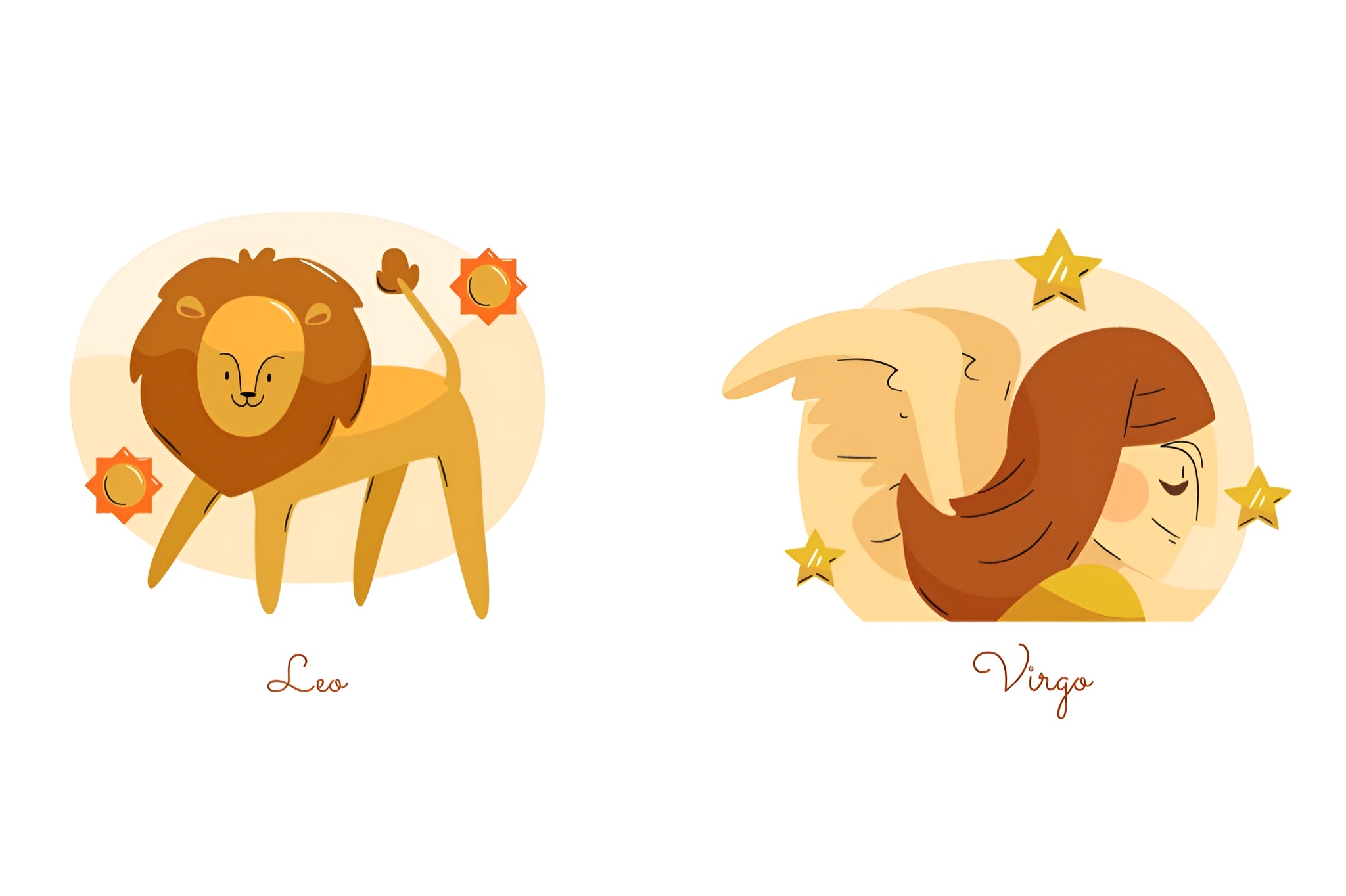 Ilustrasi zodiak Leo dan Virgo (freepik) - Image