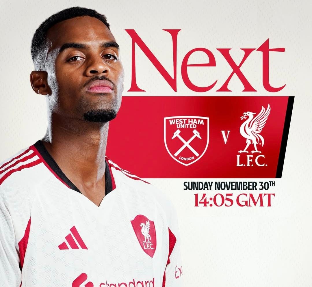 Jadwal pertandingan Liverpool vs West Ham di Liga Inggris. (Dok. @liverpoolfc) - Image