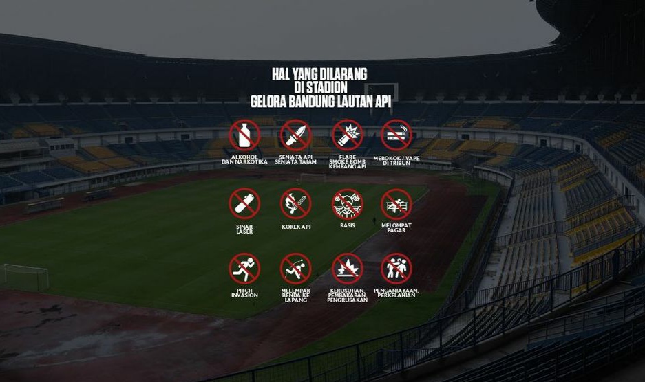 Bobotoh diimbau untuk patuhi aturan saat hadiri laga Persib Bandung vs Borneo FC di GBLA. (Dok. Persib) - Image
