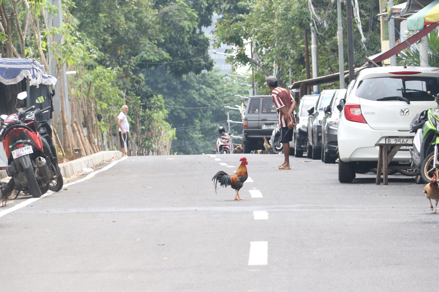 Suasana di Jalan Karet Pasar Baru Barat, Jakarta, Minggu (4/4/2026). (Dery Ridwansah/ JawaPos.com)