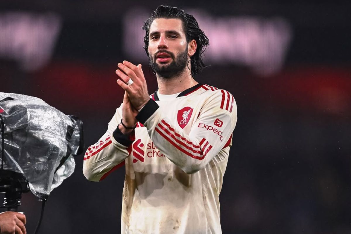 Dominik Szoboszlai setelah laga imbang Liverpool lawan Arsenal. (Dok. Liverpool) - Image
