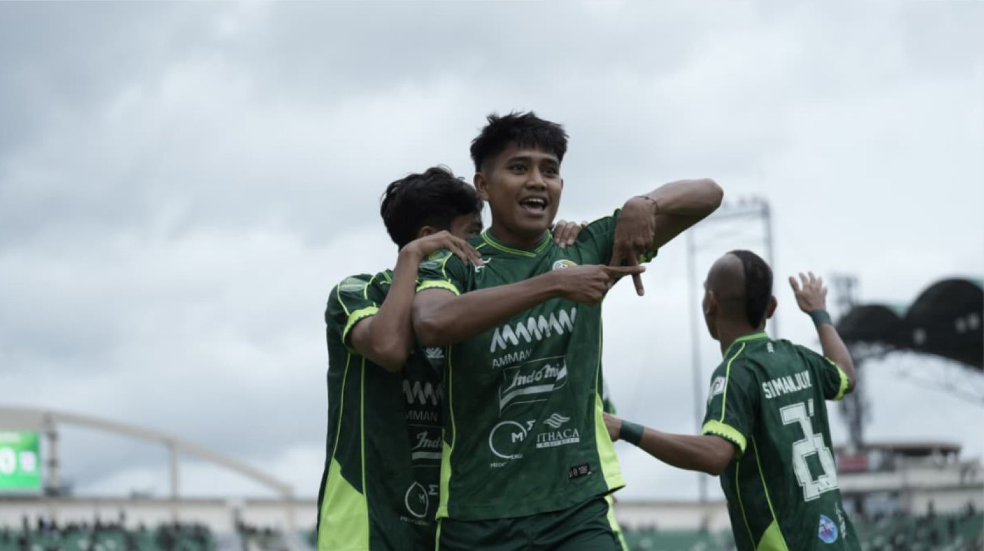 Junior Haqi cetak gol pembuka kemenangan PSS Sleman atas PSIS Semarang. (pssleman.id) - Image
