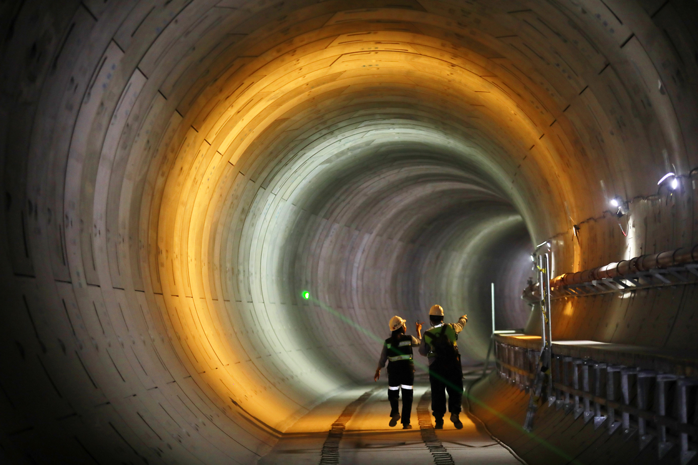 Pembangunan MRT Fase 2A Stasiun MRT Jakarta dari Thamrin dan Monas. (Dery Ridwansah/JawaPos.com) - Image