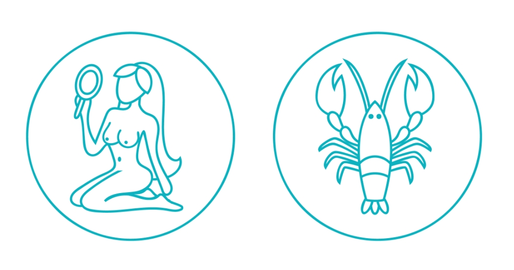 Ilustrasi zodiak Virgo dan Cancer (freepik/macrovector_official) - Image