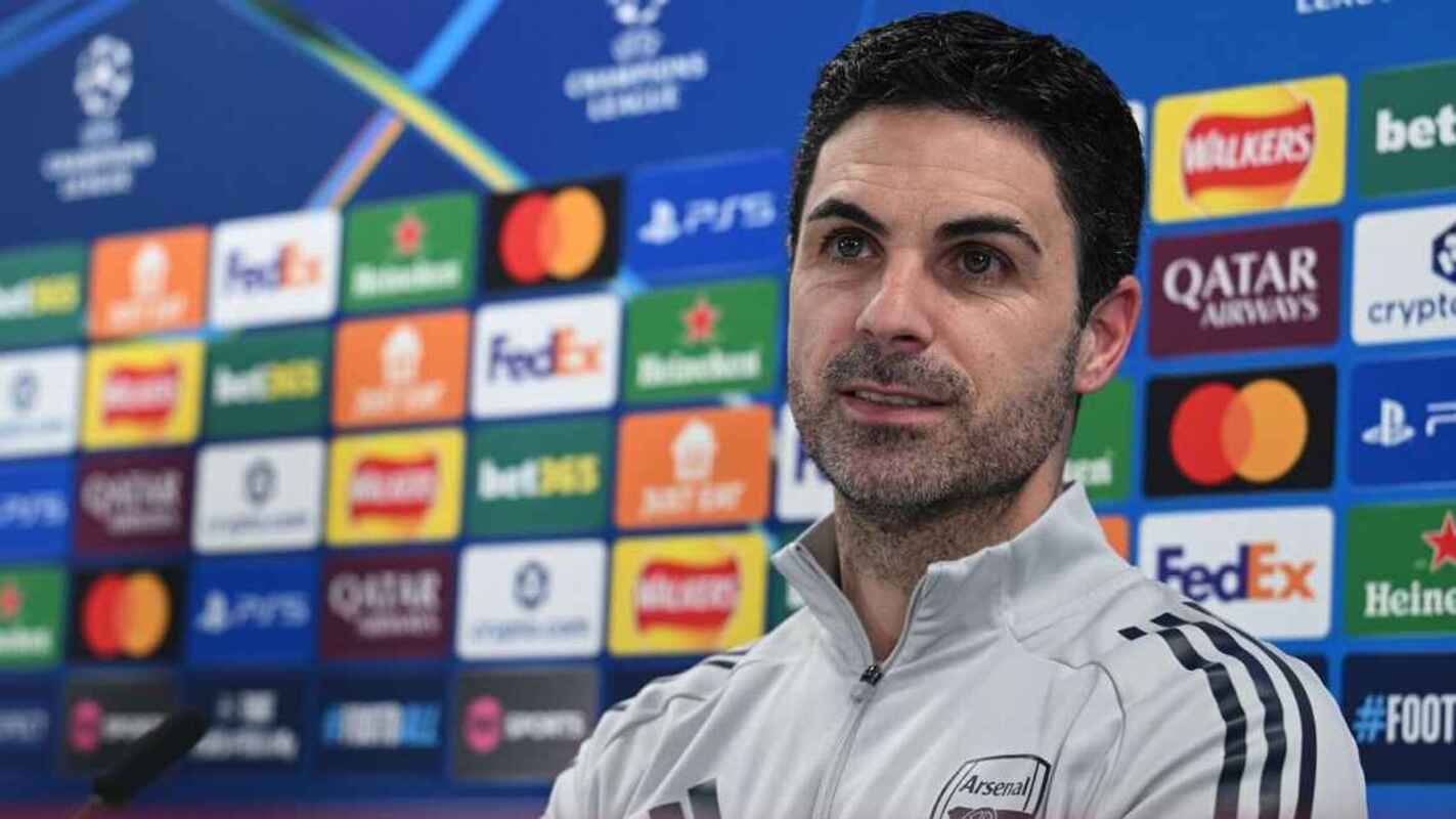 Mikel Arteta menghadiri konferensi pers jalang pertandingan Liga Champions. (David Price/Arsenal FC) - Image