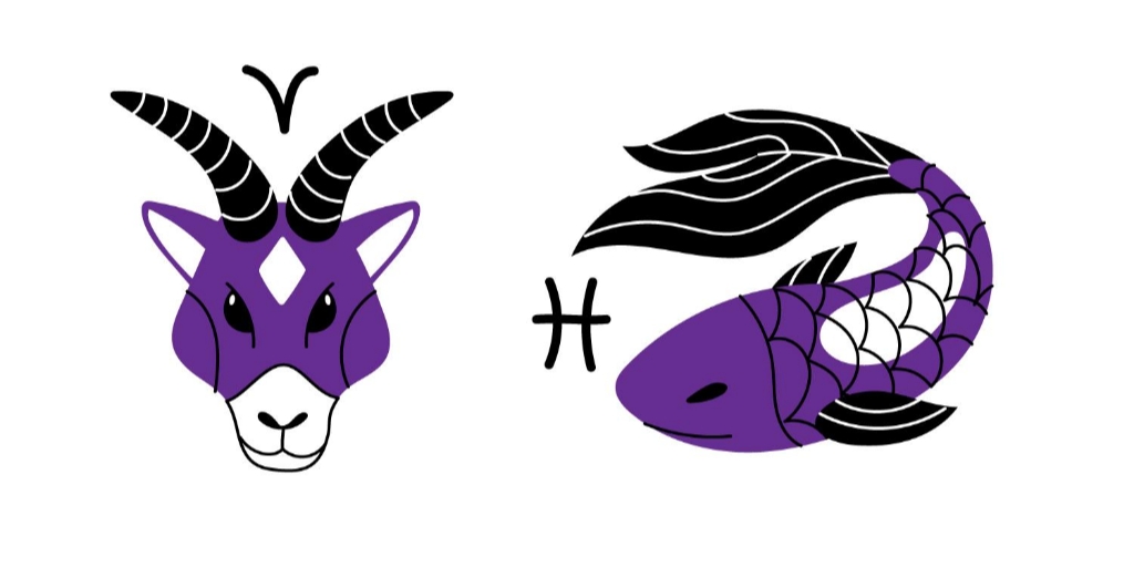 Ilustrasi zodiak Capricorn dan Pisces (freepik) - Image