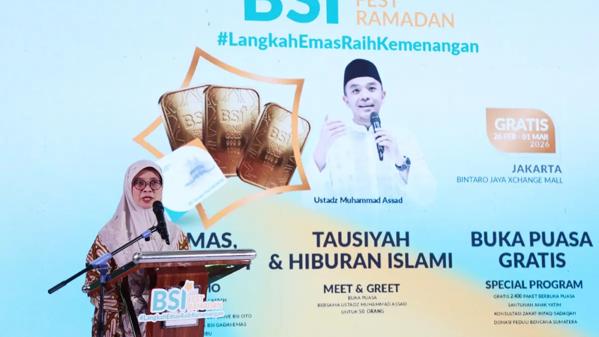 Bank Syariah Indonesia (BSI) resmi membuka BSI Fest Ramadan 2026 di Atrium BXChange, Bintaro Jaya Xchange, Kamis (26/2/2026). (Dery Ridwansah/ JawaPos.com)