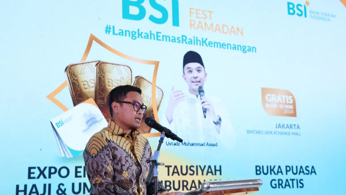 Bank Syariah Indonesia (BSI) resmi membuka BSI Fest Ramadan 2026 di Atrium BXChange, Bintaro Jaya Xchange, Kamis (26/2/2026). (Dery Ridwansah/ JawaPos.com)