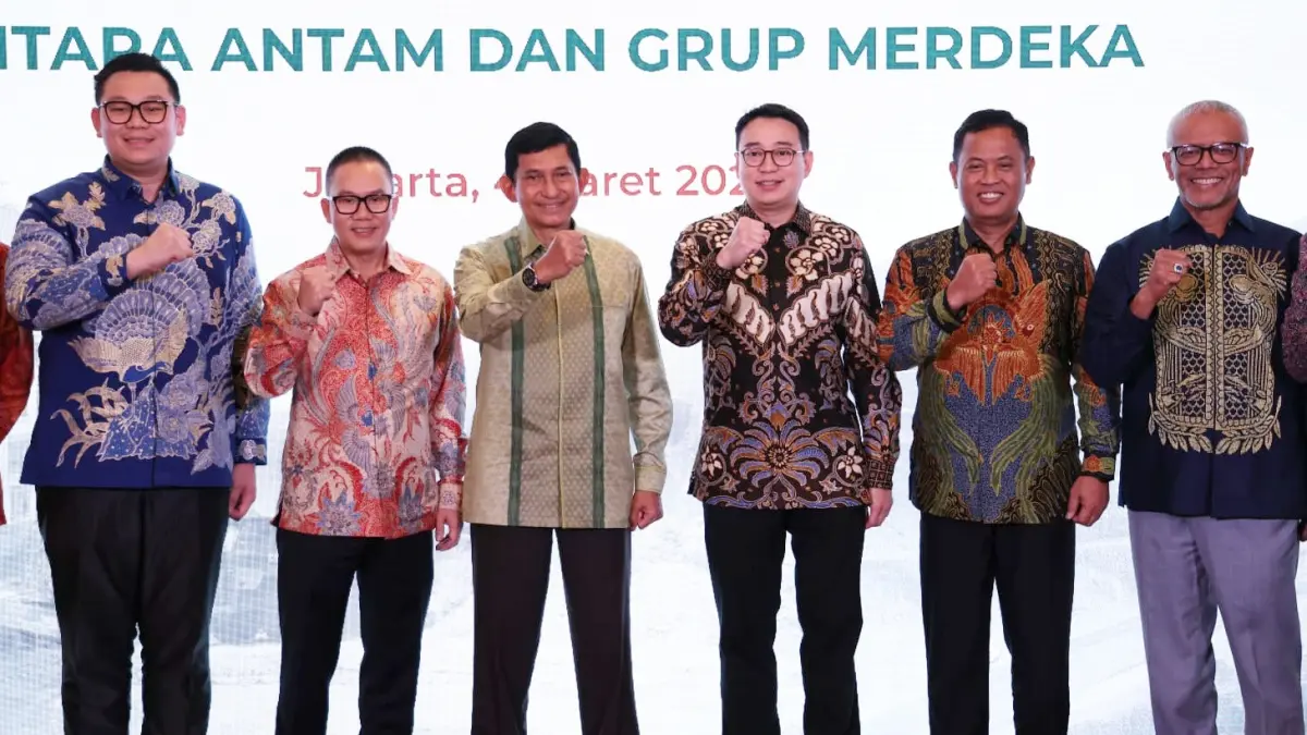 ANTAM resmi menandatangani kesepakatan pembelian 6 ton emas dari Grup Merdeka. 