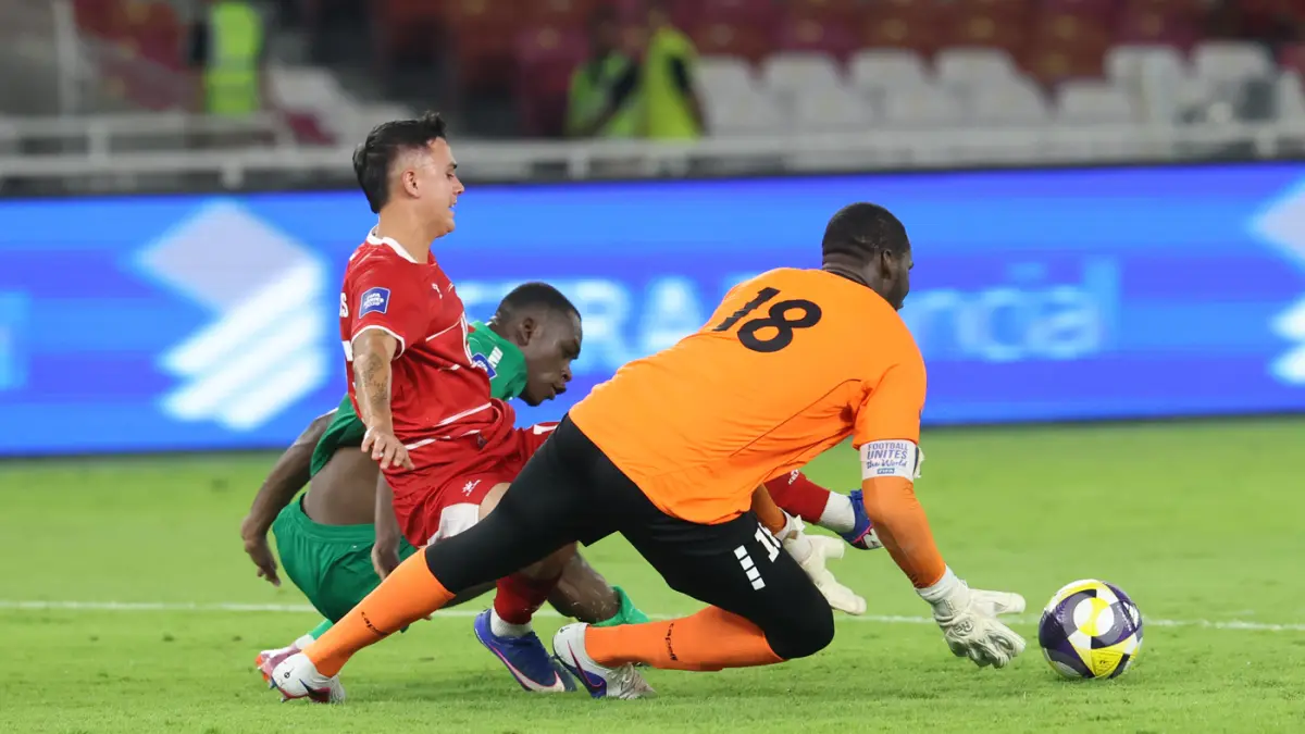 Pemain Timnas Indonesia Eliano Reijnders pada pertandingan melawan Saint Kitts & Nevis dalam di FIFA Series 2026, Stadion Utama Gelora Bung Karno, Jumat (27/3/2026). (Dery Ridwansah/ JawaPos.com)