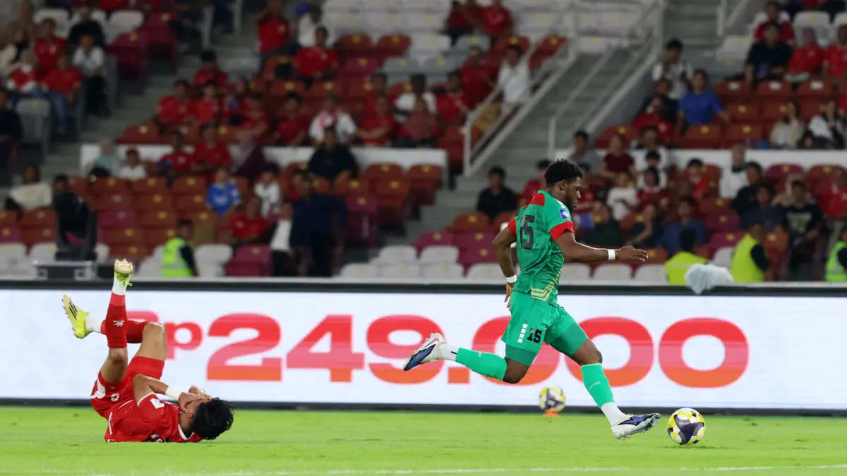 Pemain Timnas Indonesia Ramadhan Sananta pada pertandingan melawan Saint Kitts & Nevis dalam di FIFA Series 2026, Stadion Utama Gelora Bung Karno, Jumat (27/3/2026). (Dery Ridwansah/ JawaPos.com)