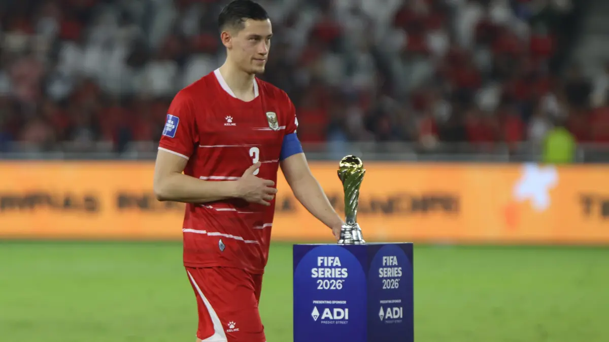 Kapten Timnas Indonesia Jay Ides dalam laga final FIFA Series 2026 di Stadion Utama Gelora Bung Karno, Senin (30/3/2026). (Dery Ridwansah/ JawaPos.com)