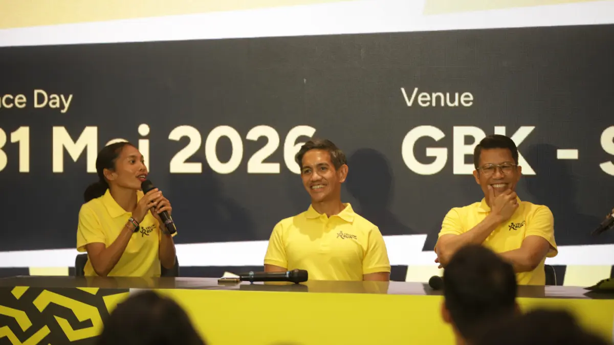 Konferensi pers kesiapan Yellow Run 2026 di Jakarta.