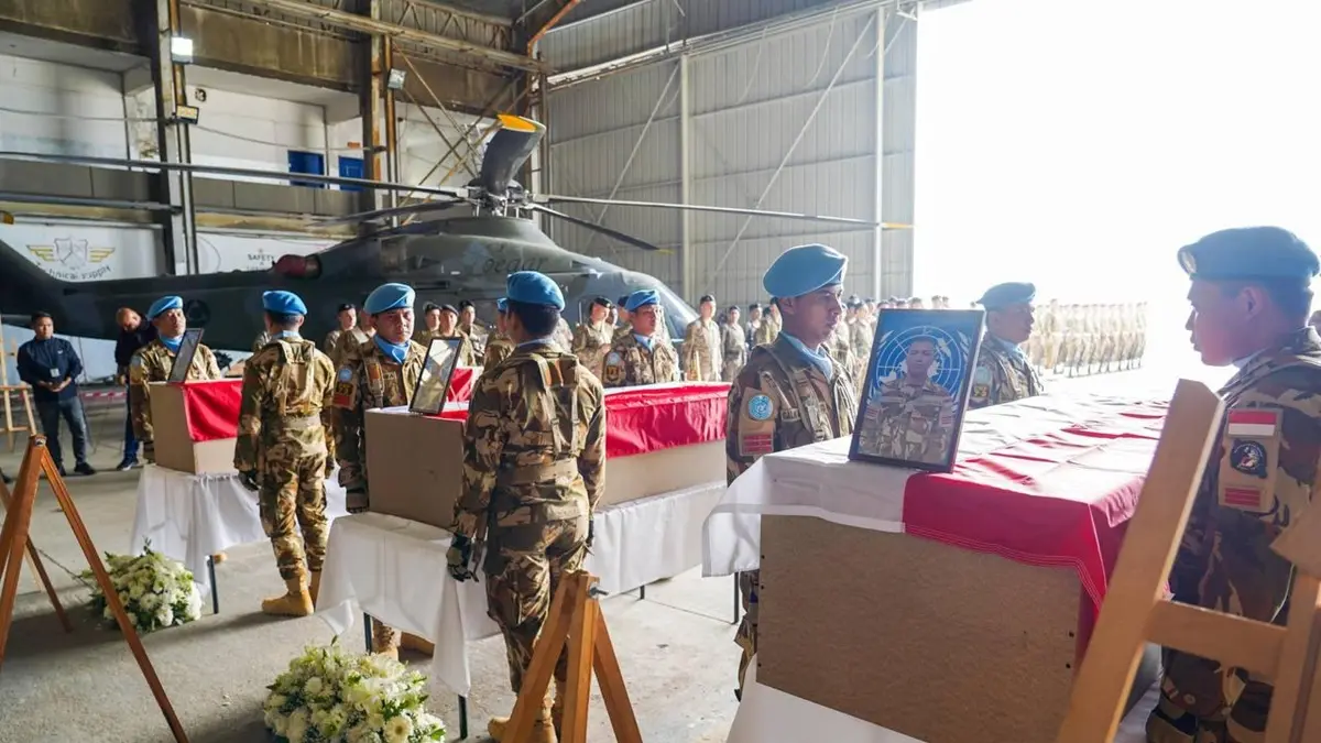 Gugur dalam Tugas di Lebanon, Jenazah 3 Prajurit TNI Dijadwalkan Tiba di Indonesia Sabtu Sore - Image