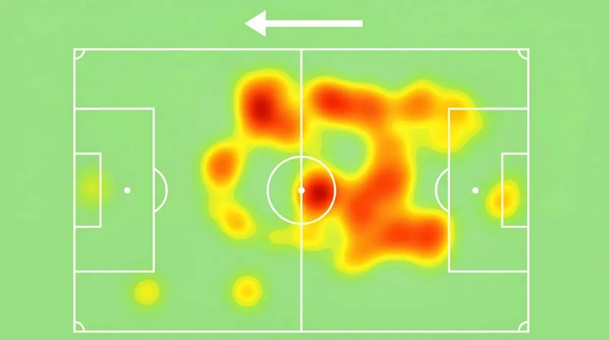 Heatmap Marc Klok hadapi Semen Padang. (Dok. JawaPos.com, Sofascore)