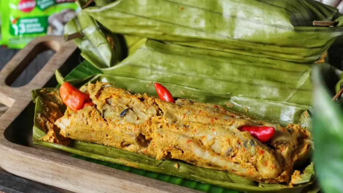 Ilustrasi pepes daging jamur tiram (Instagram @nia.maruf) - Image