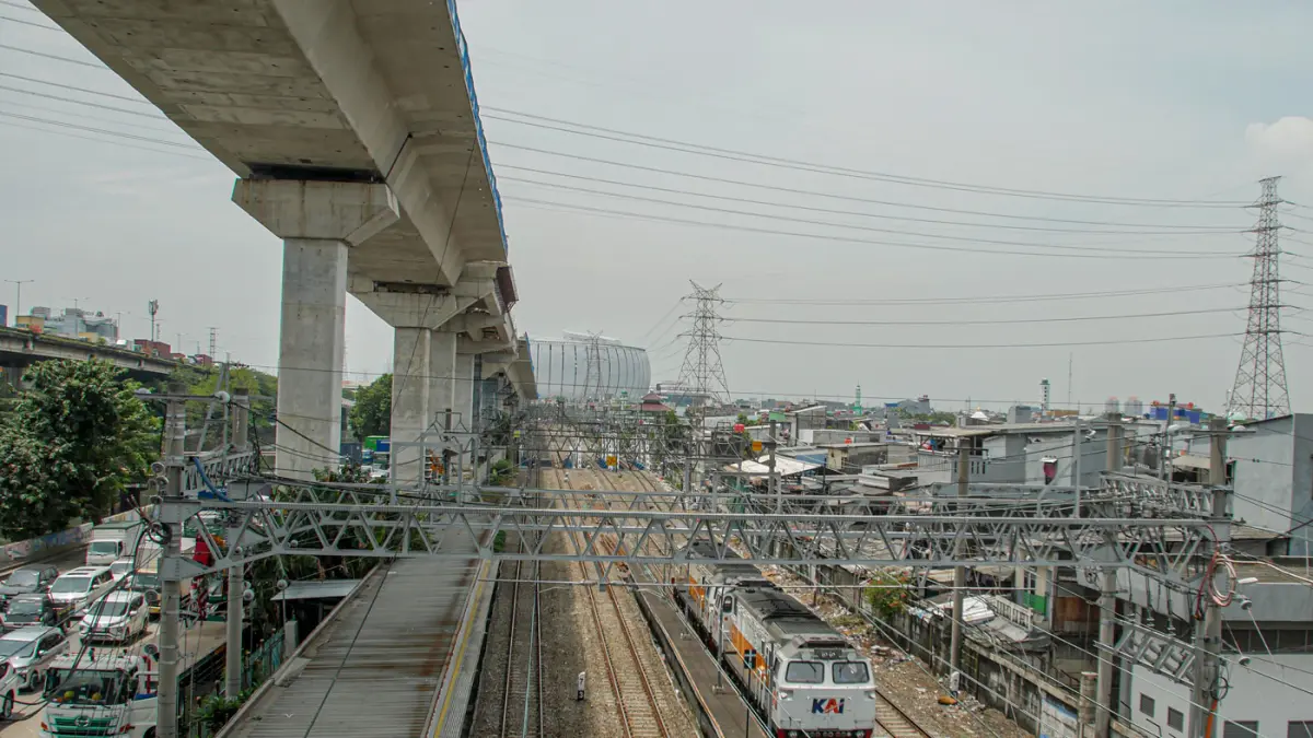 Kawasan padat penduduk di Kemayoran, Jakarta, Rabu (08/04/2026). (Hanung Hambara/Jawa Pos)