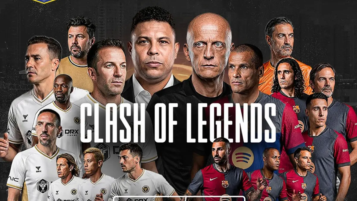 Patrick Kluivert Absen! Ini Link Live Streaming Barcelona Legends vs DRX World Legends di Clash of Legends 2026 - Image