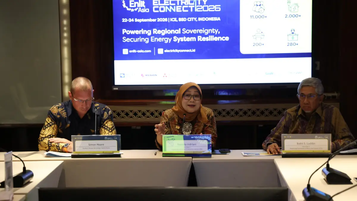Launching penyelenggaraan Enlit Asia – Electricity Connect 2026, pada 22–24 September di Jakarta, Jumat (17/4/2026).