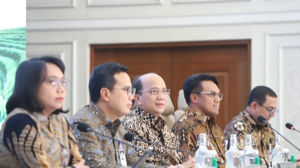 Laporan Keuangan Triwulan I 2026 Bank Mandiri di Jakarta, Selasa (21/4/2026).
