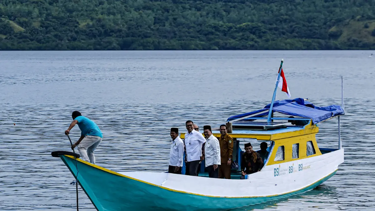 Peresmian Kampung Nelayan Warloka, Manggarai Barat, Nusa Tenggara Timur, Selasa (21/4/2026).