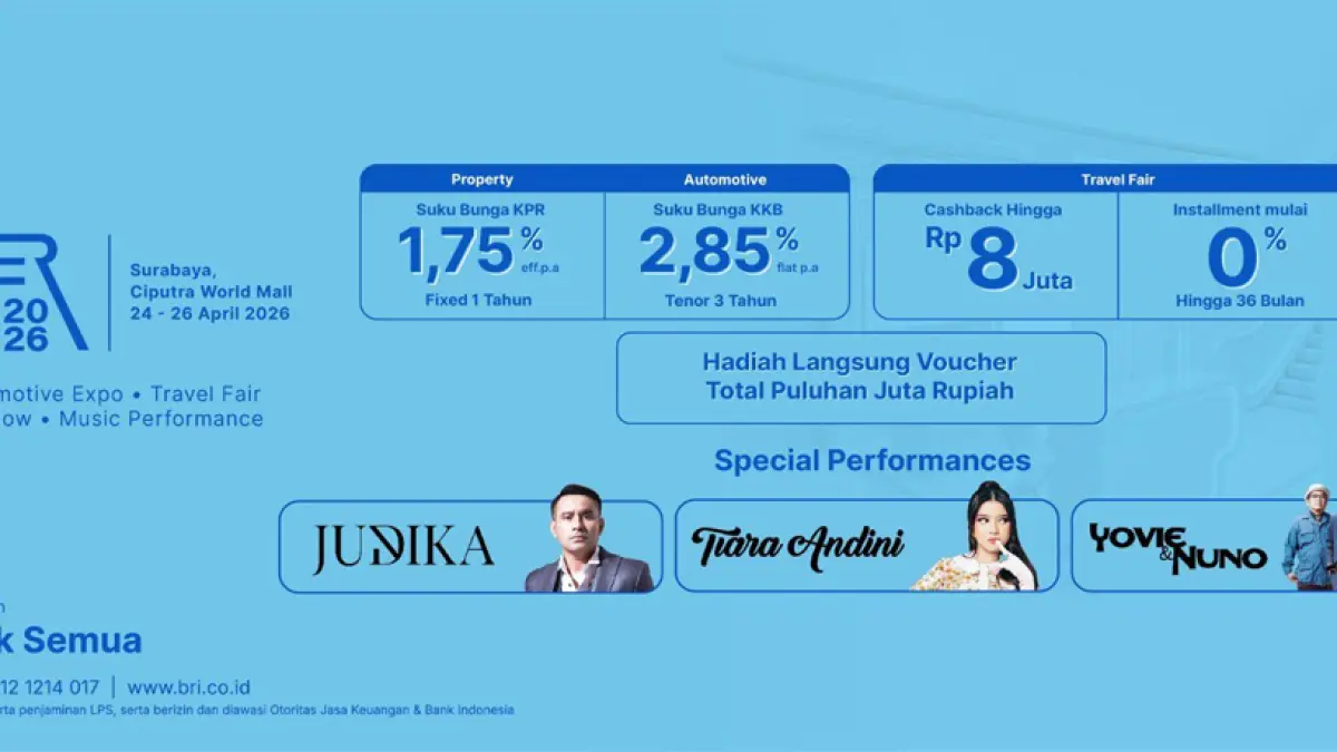 BRI Consumer Expo 2026 Tawarkan KPR 1,75% dan Konser Artis, Jadi Momentum Berburu Rumah Impian - Image