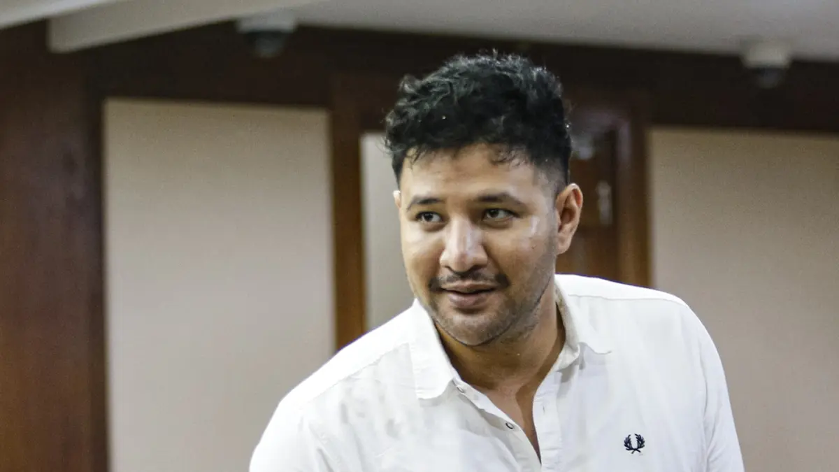 Mantan artis Muhammad Ammar Akbar alias Ammar Zoni mengikuti sidang putusan di Pengadilan Negeri Jakarta Pusat, Kamis (23/4/2026). (Salman Toyibi/Jawa Pos)