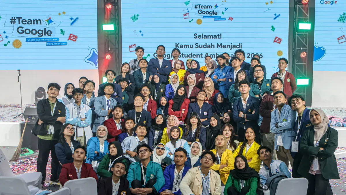 Sejumlah mahasiswa beraktifitas dalam rangkaian Inagurasi Google Student Ambassador di Jakarta, Kamis (23/04/2026). (Hanung Hambara/Jawa Pos)