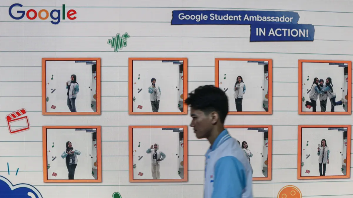 Sejumlah mahasiswa beraktifitas dalam rangkaian Inagurasi Google Student Ambassador di Jakarta, Kamis (23/04/2026). (Hanung Hambara/Jawa Pos)